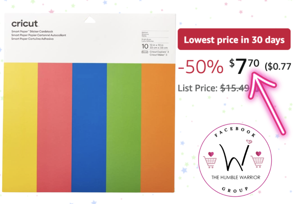 Cricut Smart Paper Sticker Cardstock